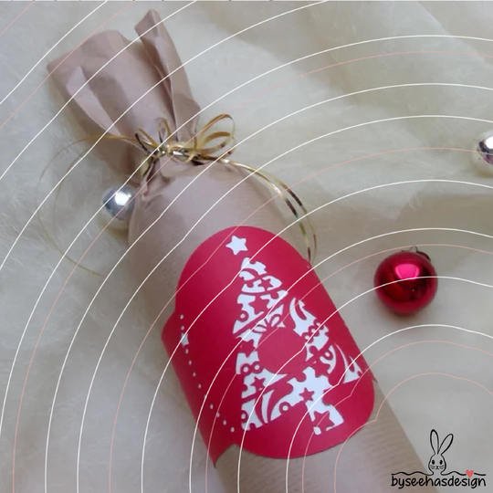 Geschenk Band Christbaum Plotterdatei SVG DXF
