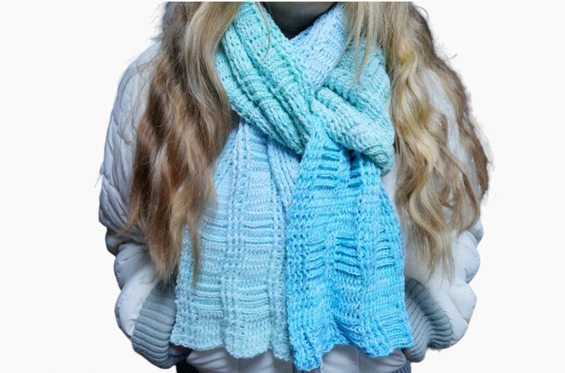 Unisex   Schal Häkelanleitung Gambit