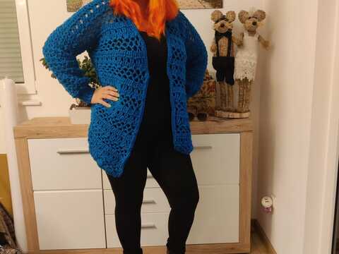 Häkeljacke Angelika alle Größen und Garnstärken