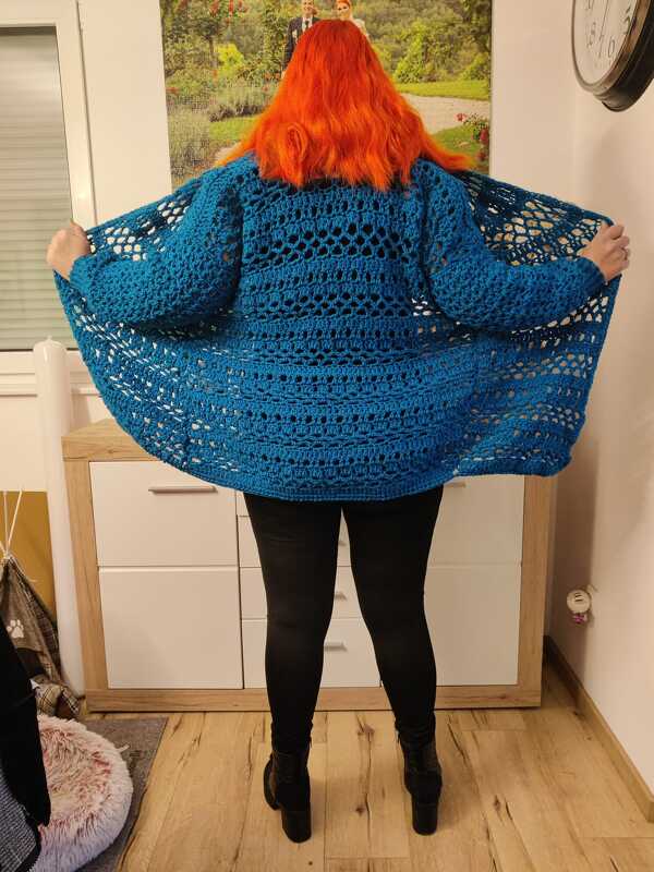 Häkeljacke Angelika alle Größen und Garnstärken - Bild 4