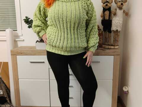 Häkelpullover Jasmin alle Größen und Längen