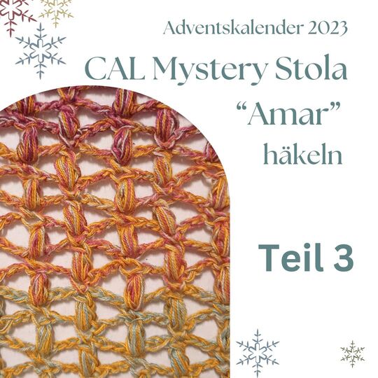 Adventskalender 2023 Dreiecksschal "Amar" häkeln