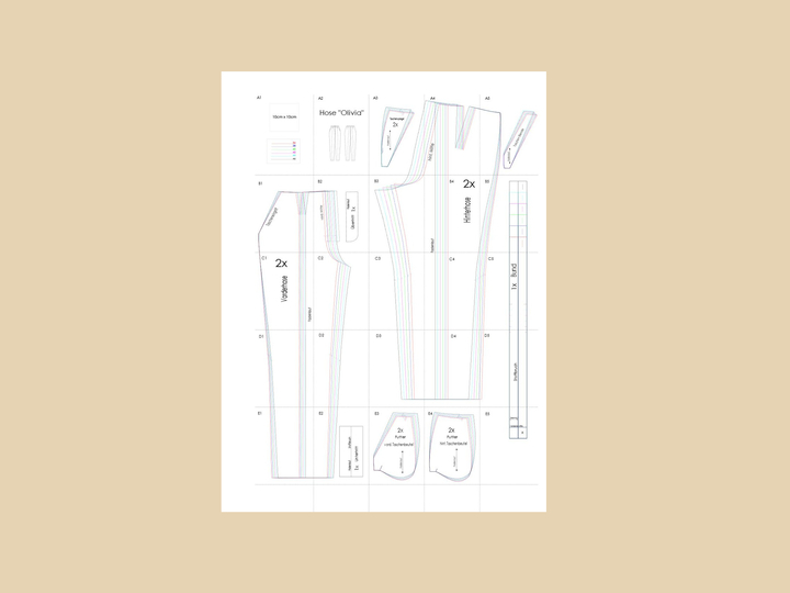 Klassische Hose Schnittmuster