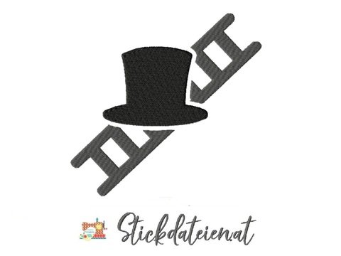 Stickdatei Rauchfangkehrer, Stickdatei 10x10, Glücksbringer Stickdatei