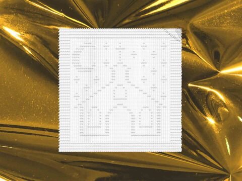 Strickmotiv „ Kirche mit Sternenhimmel “ für Deckchen Topflappen Serviette