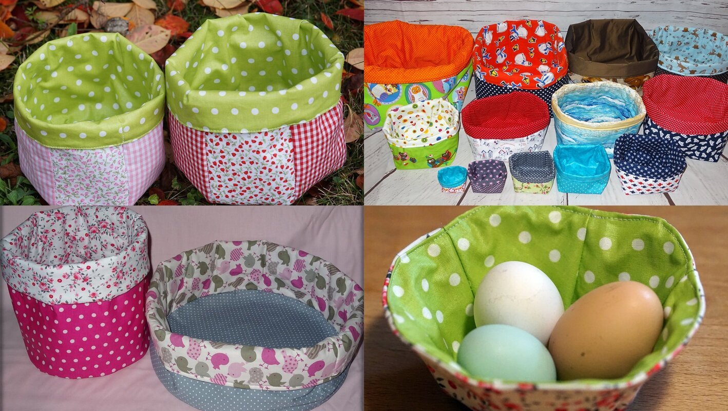 Sparset 4x Utensilo Korb nähen Körbchen Schale
