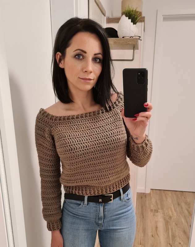 PDF Häkelanleitung Pulli Luna XS BIS XXL (für alle Längen geeignet)