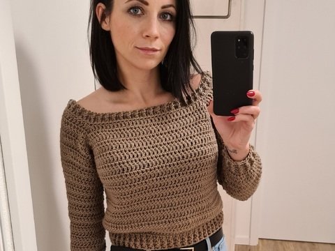 PDF Häkelanleitung Pulli Luna XS BIS XXL (für alle Längen geeignet)