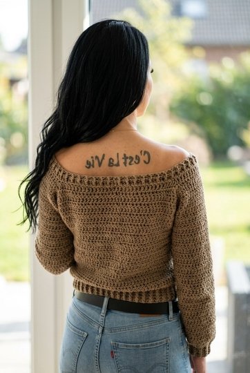 PDF Häkelanleitung Pulli Luna XS BIS XXL (für alle Längen geeignet)
