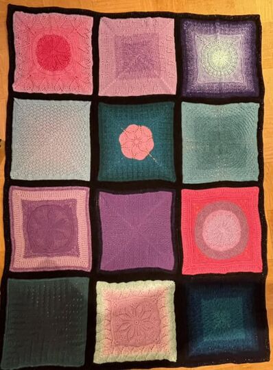 Granny und Mandala Decke Marah