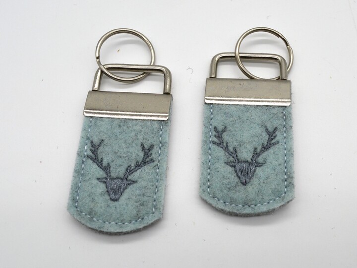 Stickdatei Hirsch Schlüsselanhänger