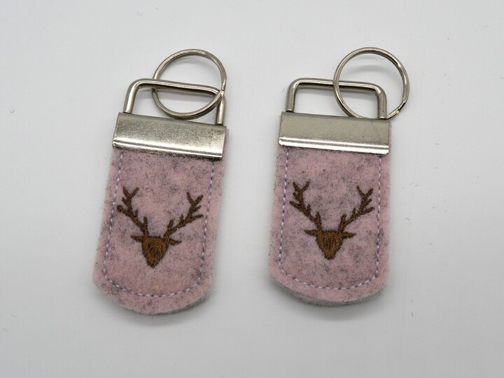 Stickdatei Hirsch Schlüsselanhänger