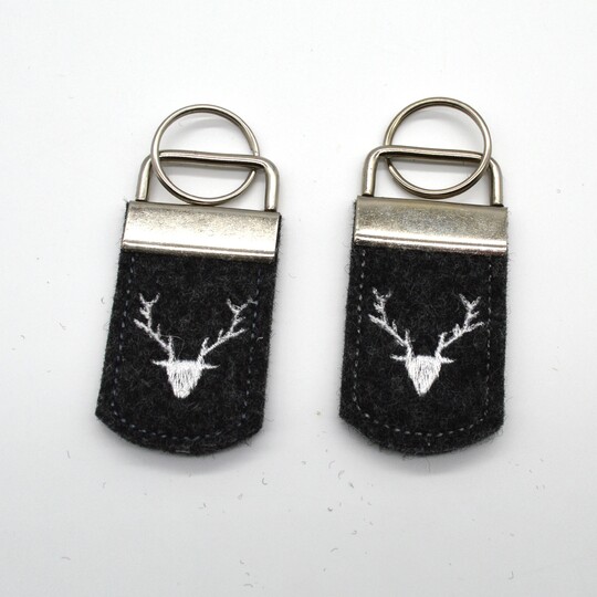 Stickdatei Hirsch Schlüsselanhänger