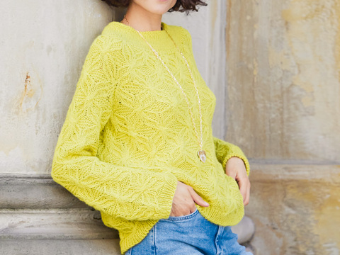 Rundpassen-Pulli mit Reliefmuster