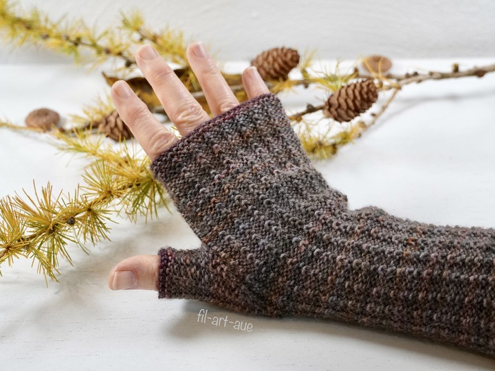 Reversible fingerless mitts "Pure", knitting pattern, easy, 4 sizes