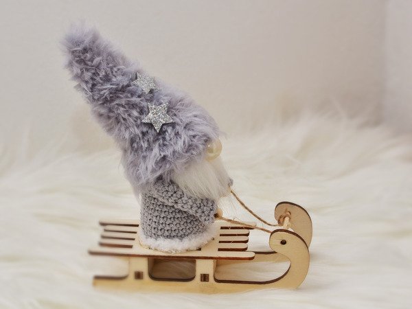 Skifahrer Wichtel 2er Set - Süße Winterdekoration Aus Wolle & Stoff