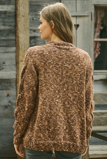 Tweedjacke mit Zopfmuster