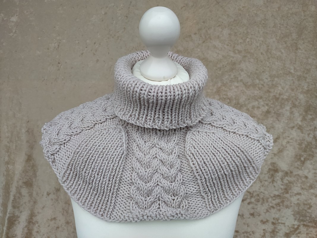 Strickanleitung Kragenschal / Rollkragen "Curola" - Bild 10