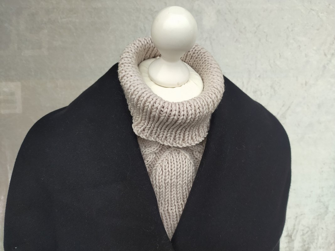 Strickanleitung Kragenschal / Rollkragen "Curola" - Bild 6