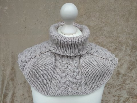 Strickanleitung Kragenschal / Rollkragen "Curola"