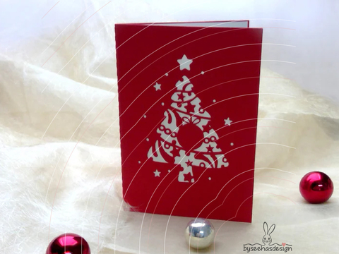 Karte Christbaum B6 Plotterdatei SVG DXF