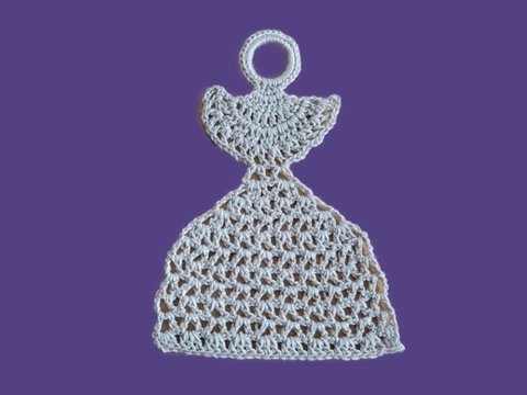 flach gehäkelter Schutzengel