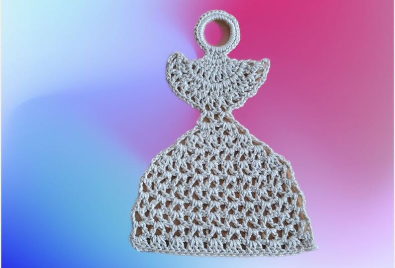 flach gehäkelter Schutzengel