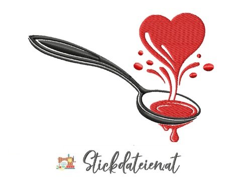 Stickdatei Liebe, Herzstickdatei, Liebesstickdatei, romantische Stickdatei