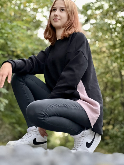 lovely oversized hoodie 50-164 Kapuzenpullover Schnittmuster Nähanleitung