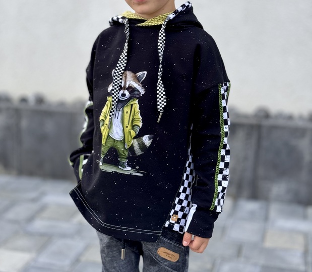 lovely oversized hoodie 50-164 Kapuzenpullover Schnittmuster Nähanleitung