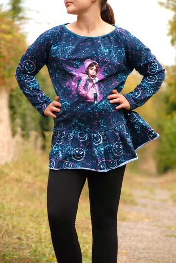 lovely oversized hoodie 50-164 Kapuzenpullover Schnittmuster Nähanleitung