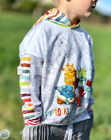 lovely oversized hoodie 50-164 Kapuzenpullover Schnittmuster Nähanleitung