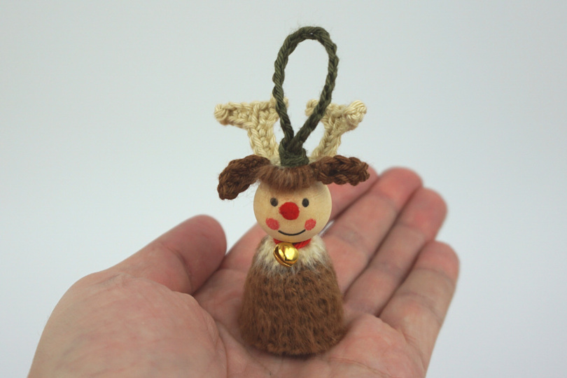 Weihnachtsbaumanhänger RUDI Häkelanleitung