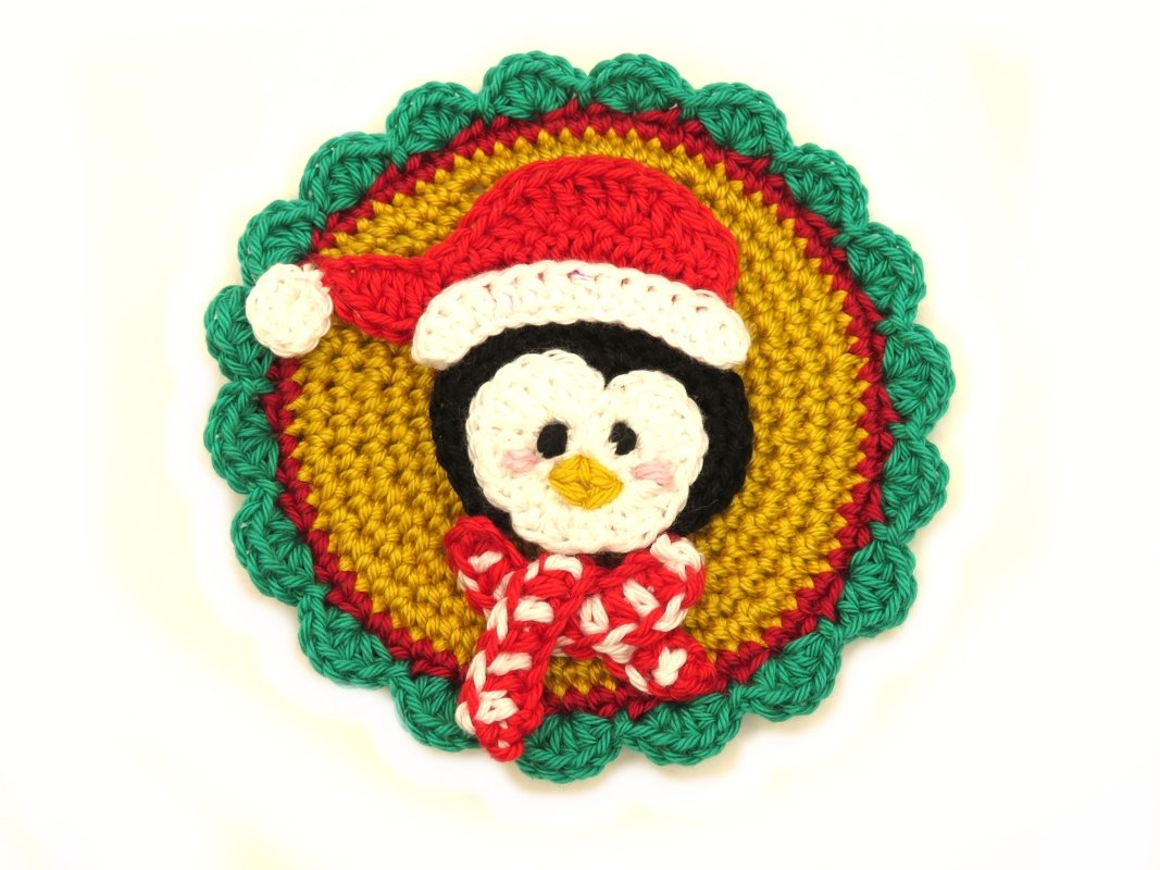 Penguin Patch Button crochet applique - Image 2
