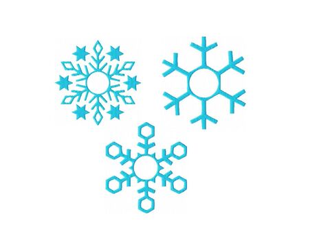 Stickdatei Schneeflocken 10x10 Applikation Winter Weihnachten