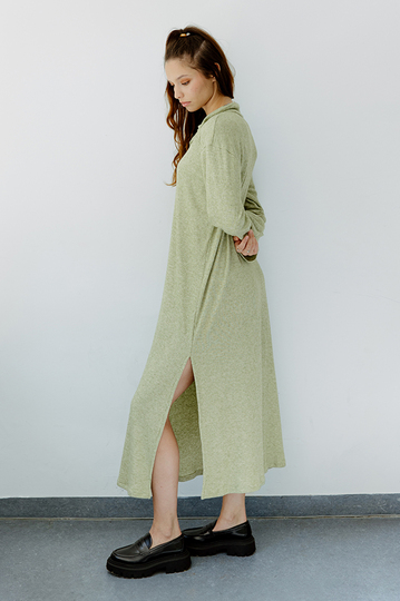 Schnittmuster Polokleid nähen, Maxikleid Jerseykleid Midikleid Strickkleid