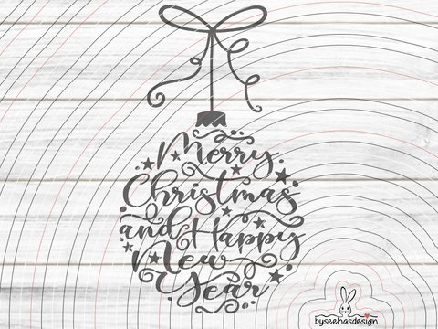 Merry Christmas Plotterdatei SVG DXF