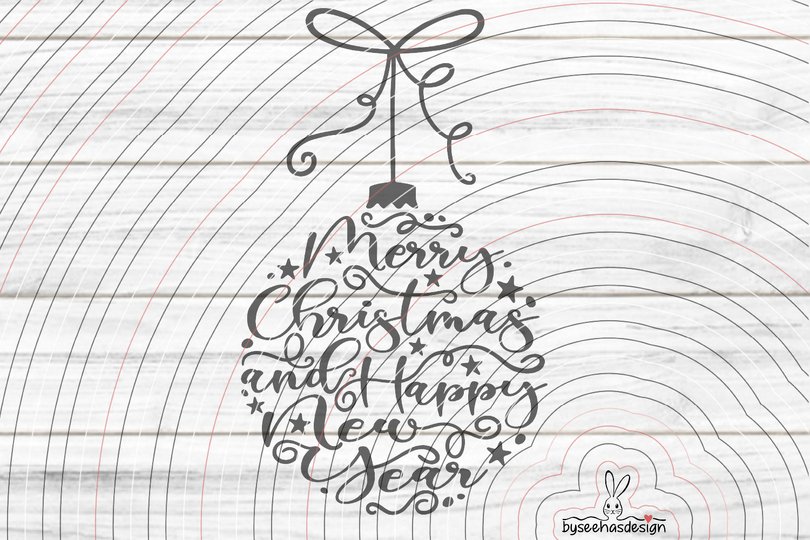 Merry Christmas Plotterdatei SVG DXF