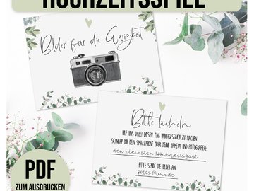 Hochzeitsspiel Fotoaufgaben Hochzeit EUCALYPTUS mit Beispielen