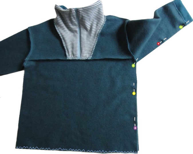 Pattern and Instructions Half Zip Pullover 80-140/ 12M-10