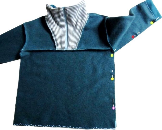 Pattern and Instructions Half Zip Pullover 80-140/ 12M-10