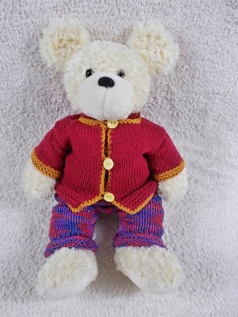 Rotes Puppenkleidung Set - Lätzchen & Hut Für 17 Cm Plüschtiere