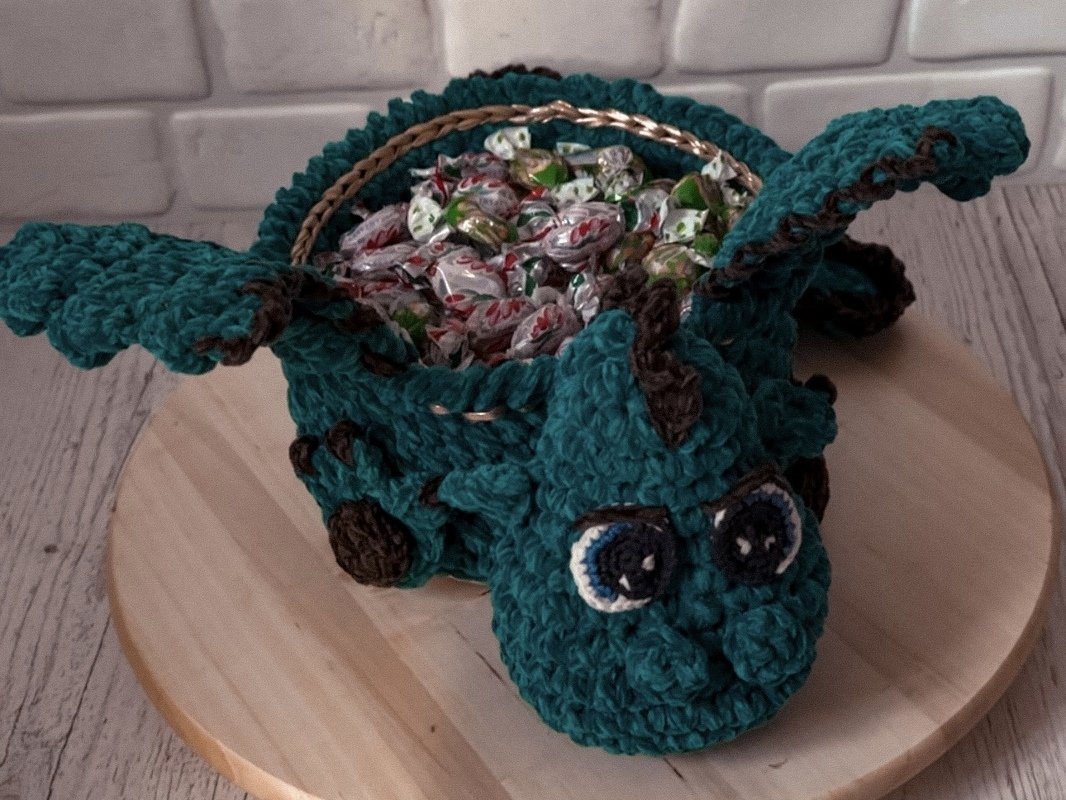 Crochet pattern Dragon basket PDF Digital and Video tutorial - Image 2