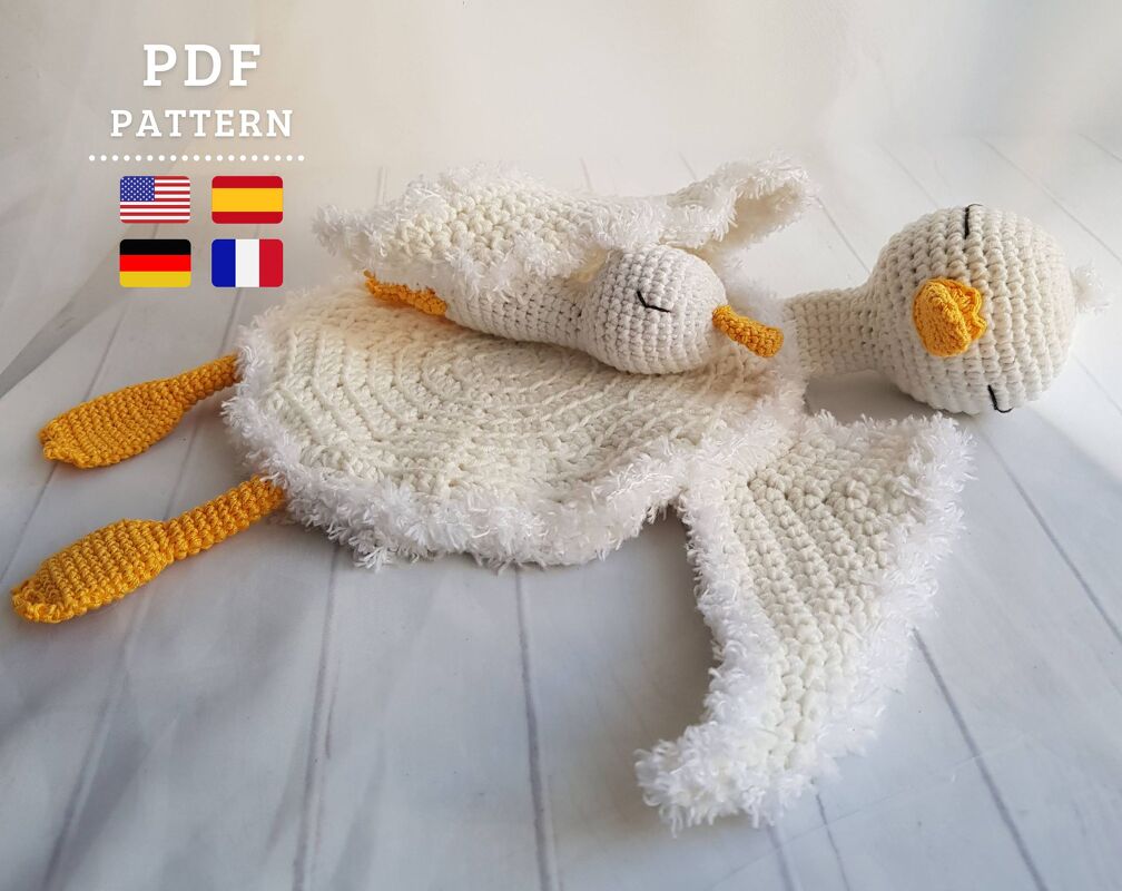 Crochet Pattern, Duck blanket and Duckling