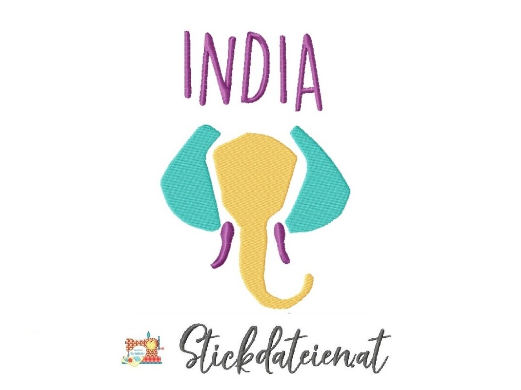 Stickdatei India, Namaste Stickdatei in 3 Größen, Stickdatei Meditation