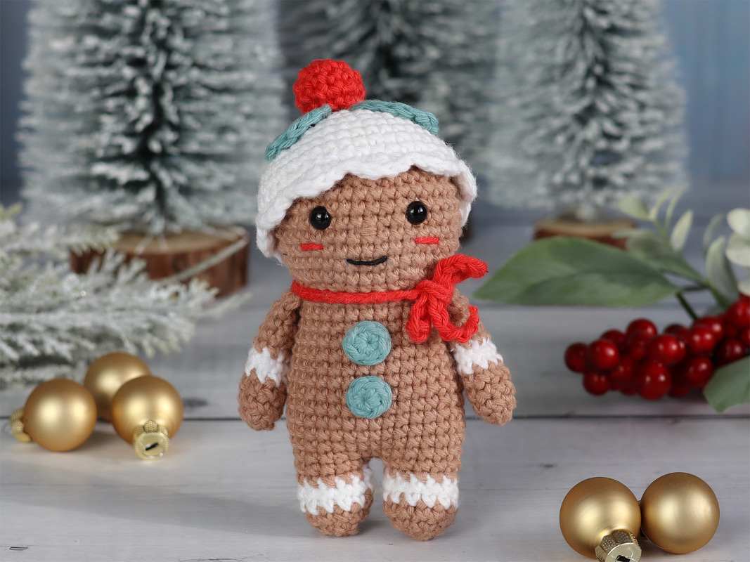 Häkelanleitung Kleines Lebkuchenmännchen