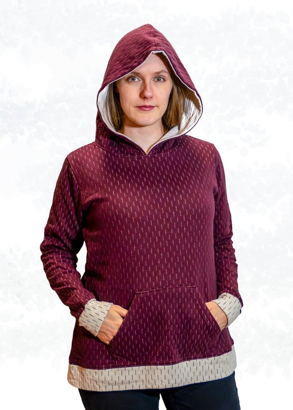 Jenna – Damen Hoodie/Pullover mit Kapuze, Kragen & Tasche (BU 80-116) A4+A0 - Bild 2