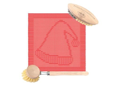 Motiv Deckchen „ Santa Mütze “ Weihnachtsmütze Spüli Topflappen Weihnachten