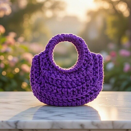 Crochet Mini Bag Keychain Pattern – PDF + Video Tutorial
