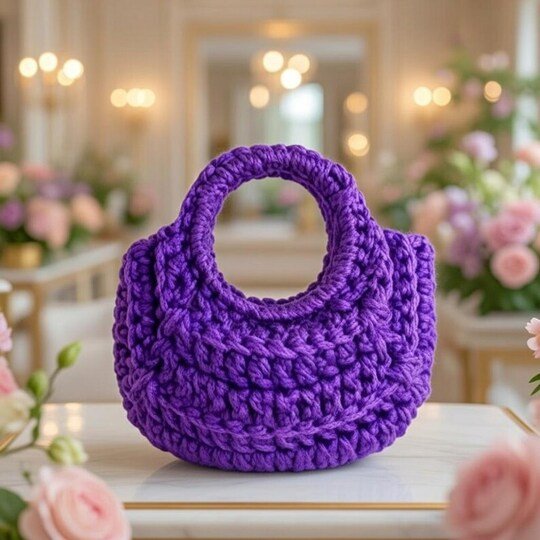 Crochet Mini Bag Keychain Pattern – PDF + Video Tutorial